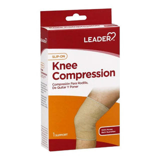 Leader Slip On Knee Compression Beige, Extra Large