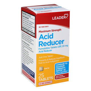 Leader Health Care Acid Reducer, Maximum Strength, 20 Mg, Tablets