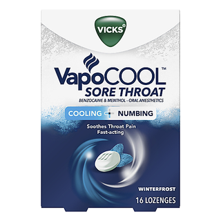 Vicks Vapocool  Lozenges  Winterfrost Sore Throat 16 Ea