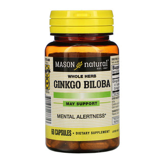 Mason Natural Ginkgo Biloba, Standardized Extract, 60 Capsules