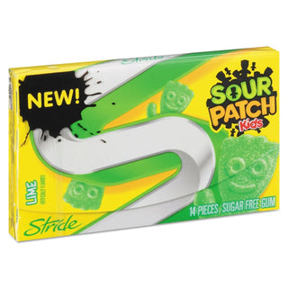 Stride Sour Patch Kids Lime Sugar Free Gum 14 Ct Pack
