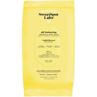SweetSpot Labs pH-Balancing Intimate & Body Wipes - Vanilla Blossom - 30ct