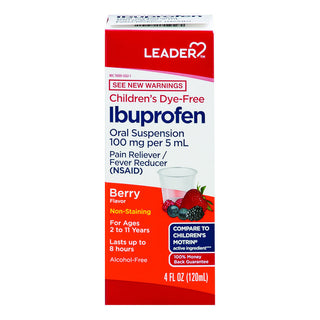Leader™ Children’s Ibuprofen Oral Suspension – Berry Flavor (4 fl oz)