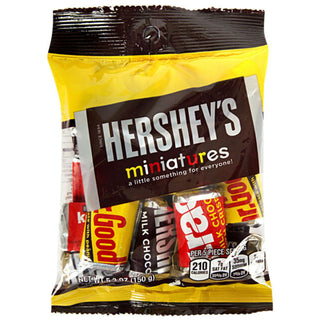 Hershey's Miniatures Assorted Chocolate Candy Bag, 5.3 Oz