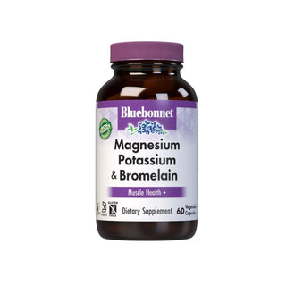 Bluebonnet Magnesium Potassium Plus Bromelain Vegetarian Capsules