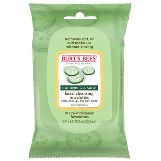 Burt's Bees Cleansing Facial Towelettes, Cucumber & Mint