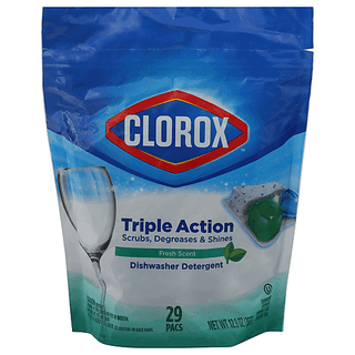 Clorox Triple Action Pacs Fresh Scent Dishwasher Detergent
