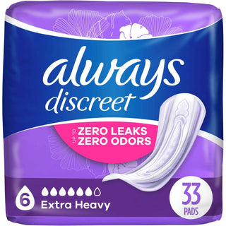 Always Discreet Pads, Extra Heavy, Size 6