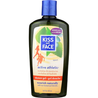 Kiss My Face Active Athletic Shower & Bath Gel, 16 Oz