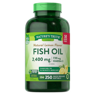 Nature's Truth Natural Lemon Flavor Fish Oil 2,400 Mg
