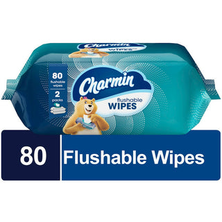 Charmin Flushable Wipes, 2 Packs, 40 Wipes Per Pack