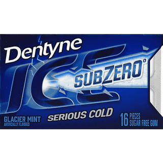 Dentyne Ice Sub Zero Glacier Mint Sugar Free Gum 16 Piece Pack