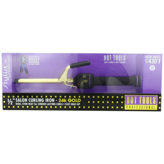 Hot Tools 24K Gold Spring Curling Iron/Wand 1/2′ 1103