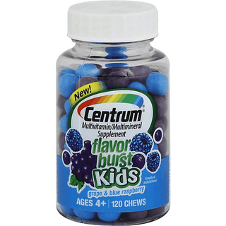 Centrum Flavor Burst Multivitamin/Multimineral, Kids, Chews, Grape & Blue Raspberry