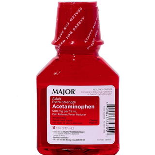 Major Mapap Liquid 500mg 8oz Extra Strength Cherry