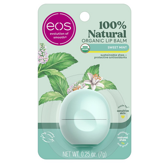Eos  Organic 100% Natural Shea  Lip Balm Sweet Mint 0.25 Oz