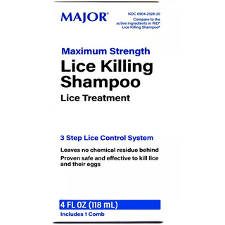 Major Maximum Strength Lice Killing Shampoo - 4 Oz