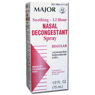 Major Original Nasal Decongestant Spray 12 Hour Relief - 0.5 Fl Oz