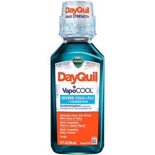 Vicks DayQuil VapoCOOL Severe Cold Flu + Congestion Liquid Medicine - 12 Fl Oz