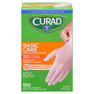Curad Vinyl Exam Gloves, Basic Care