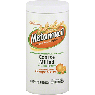 Metamucil Fiber Therapy/Daily Fiber Supplement, Course Milled, Orange Flavor