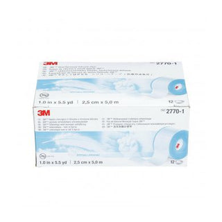 3M Micropore S Silicone Medical Tape 1 Inch X 5-1/2 Yard Blue, 1 Roll