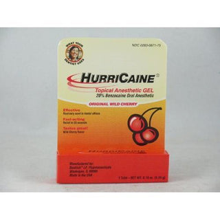 Malik Beutlich - Hurricaine Topical Anesthetic Gel, Wild Cherry, 0.18oz Tube, New