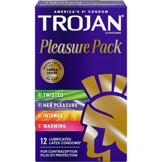 Trojan Pleasure Pack Lubricated Premium Latex Condoms