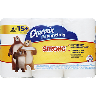 Charmin Essentials Bathroom Tissue, 1 Ply, Strong