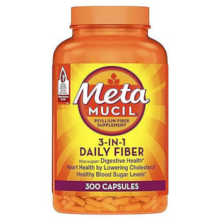 Metamucil Daily Fiber Supplement, Psyllium Husk, 300 Capsules