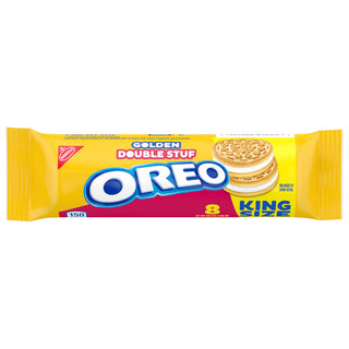 Oreo Golden, Double Stuf, Sandwich Cookies, King Size, 10 Packs