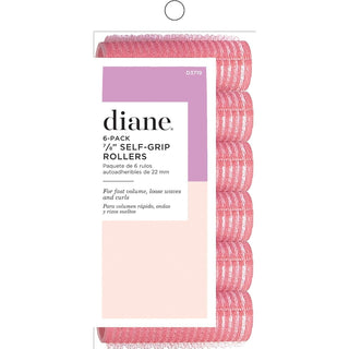 Diane Beauty Accessories Self Grip Rollers Pink 7/8′ 6 Pack #D3719