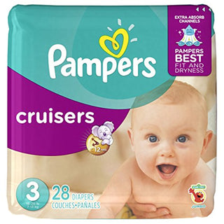 Pampers Cruisers Diapers, Size 3 (16-28 Lb), Sesame Street