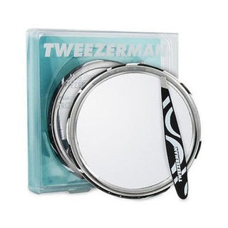 Tweezerman Fashion Chic Mini Slant Tweezer with Mirror, Zebra