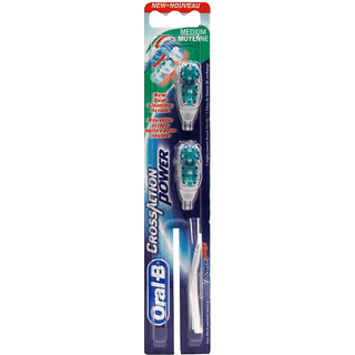 Oral B CrossAction Power Replacement Brush Heads, Medium