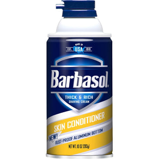 Barbasol Shaving Cream, Thick & Rich, Skin Conditioner 10 Oz