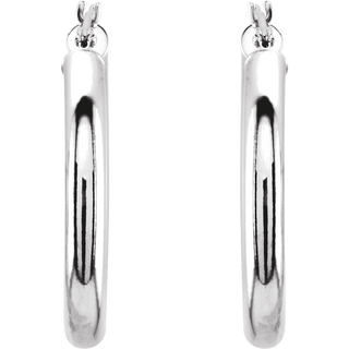 Aurelia White Gold Hoop Earrings
