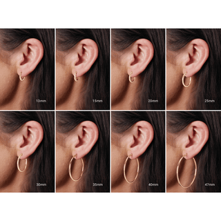 Cercle Solaire 14K Yellow Gold Tube Hoop Earrings – 20 mm