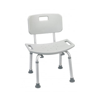 Drive Medical Bathroom Safety Shower Tub Bench Chair With Back, Gray