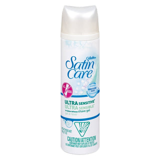 Gillette Venus Satin Care Ultra Sensitive Skin Shave Gel, Shaving Cream For Women, Fragrance Free, 7 Ounce