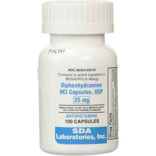 SDA Labs Diphenhydramine HCI Capsules 25mg