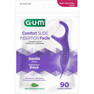 GUM Flosser Picks, Comfort, Slide, Fresh Mint