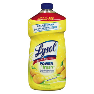 Lysol 78909-EYW Household Cleaner, 1.2 L Bottle, Liquid, Lemon Breeze