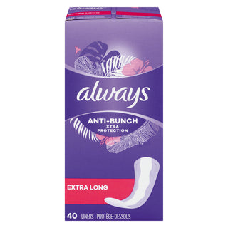 Always Liners, Extra Long, Anti Bunch, Xtra Protection