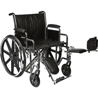 Roscoe Medical ProBasics K7 Heavy-Duty Wheelchair With 22" X 18" Vinyl Upholstered Seat, Removable Desk-Length Arms, And Elevating Legrests, Supports Patient Weights Up To 450 Pounds