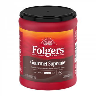 Folgers Med Dark Gourmet Supreme Ground Coffee 9.6 Oz