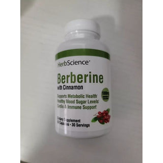 HerbScience Berberine with Cinnamon – 1000 mg per Serving (60 Capsules)