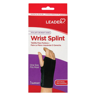 Leader Health Care Wrist Neoprene Splint, Reversable Right Or Left, One Size