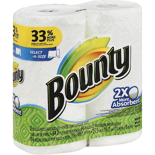Bounty 2-Ply White Select-a-Size Paper Towels 2 Ct Pack