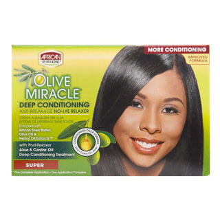African Pride Olive Miracle Deep Conditioning Relaxer - Super